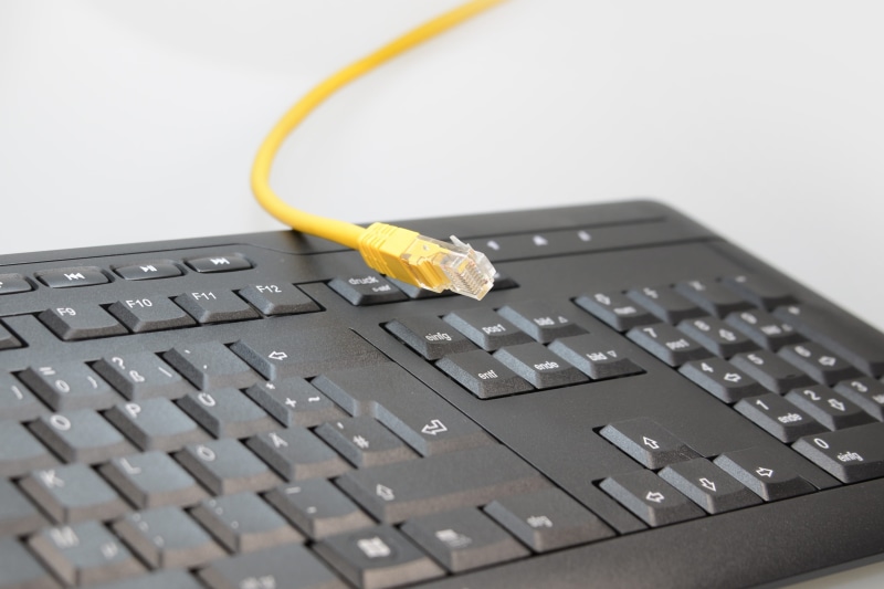 2K, pC, desktop pc, indoors, computer network, cable, Keyboard, internet, close-up, computer Keyboard, utp, computer, computer equipment, data, fs, electrical equipment
