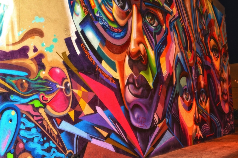 street, wall, city, colors, graffiti, cities, angeles, california, buildings, art, illegal, 1080P, graff, los, pacific