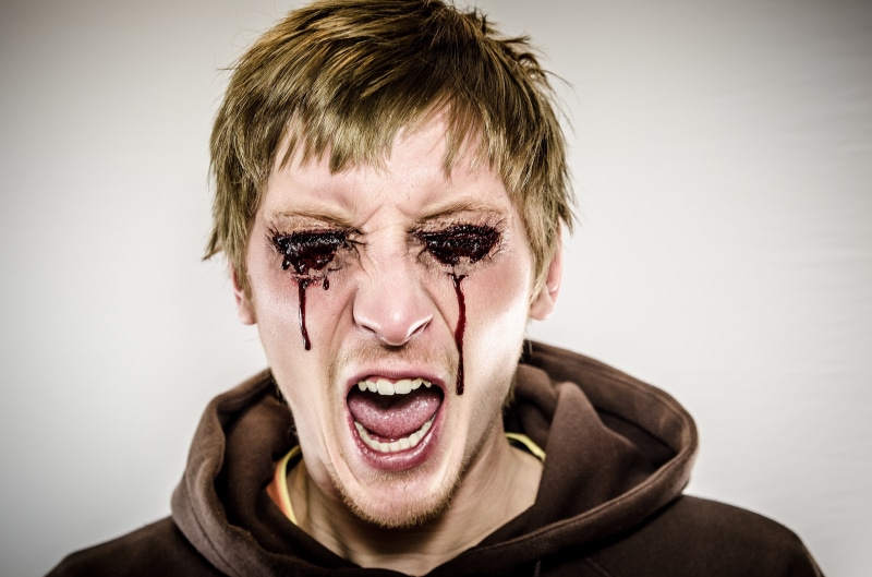 human body, tribal, facial Expression, human Face, studio Shot, blood, shouting, craft, wearing, negative Emotion, demon, horror, human, emotional Stress