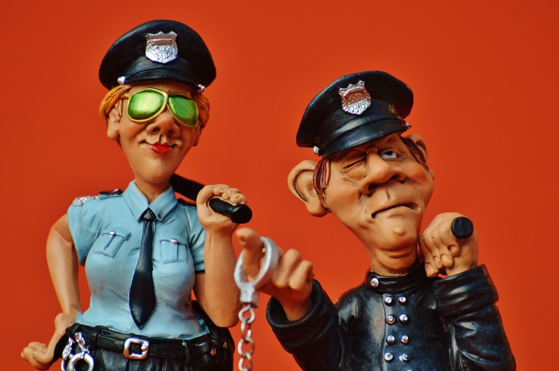 males, figure, ordnungshüter, cap, baton, childhood, casual clothing, studio shot, figures, 5K, funny, offspring, police car, indoors, waist up, child