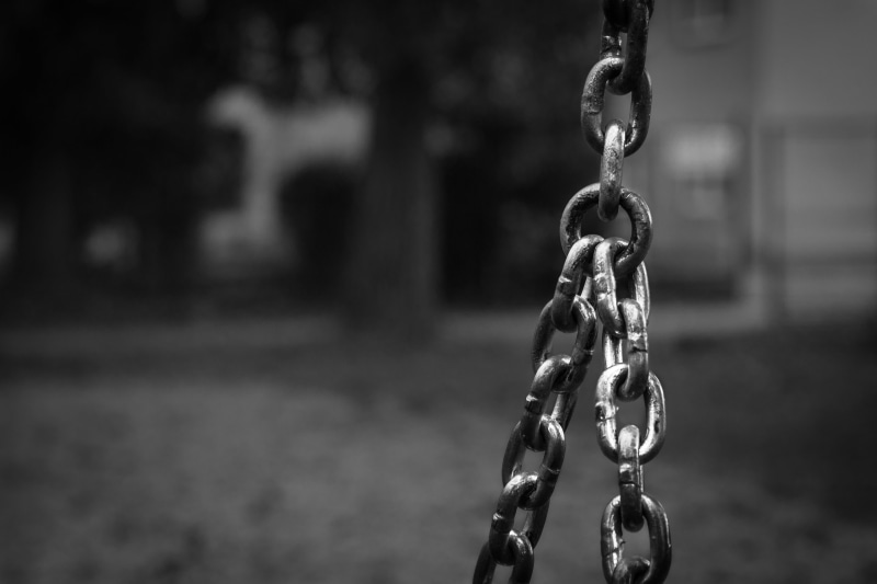 hanging, technology, investors, strong, steel, outdoor play equipment, photography, selective, strength, black, detail, connection, absence, rust, industry