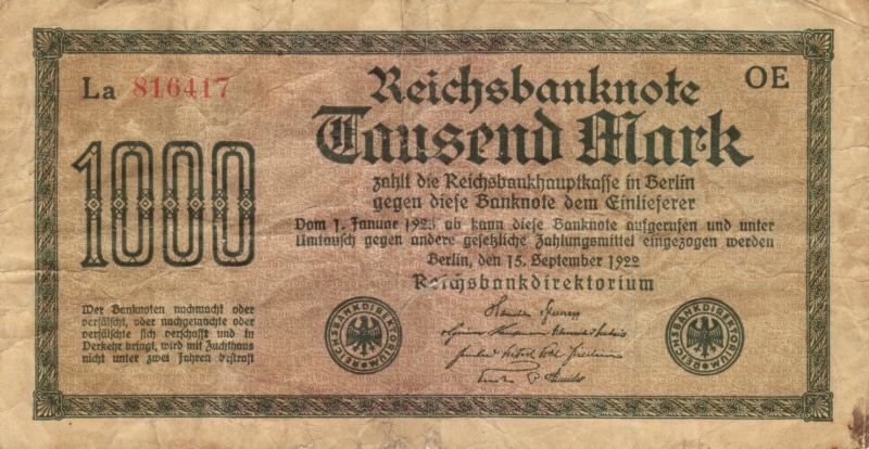 paper money, the past, old, indoors, cut out, reichsmark, economic crisis, retro styled, old paper, no people, religion, imperial banknote, vintage, past