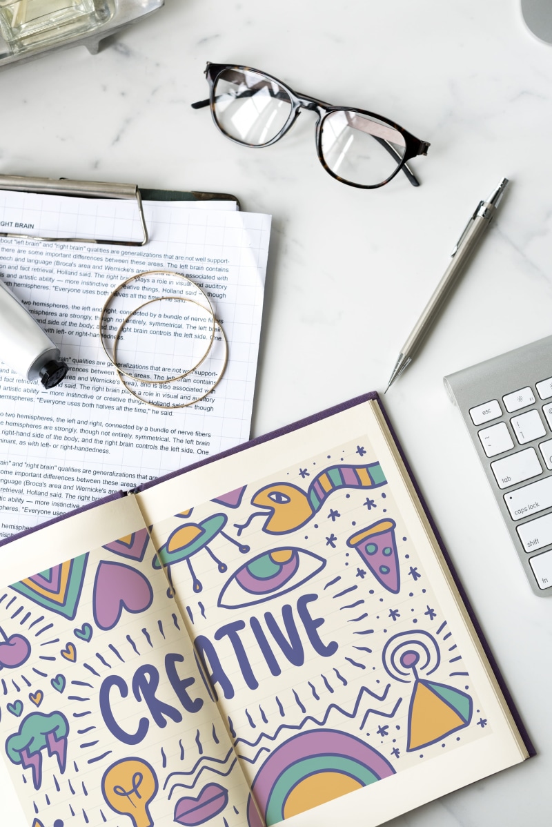 work, data, clipboard, high angle view, glasses, technology, still life, drawing, motivation, near, no people, connection, design, eyeglasses, colorful