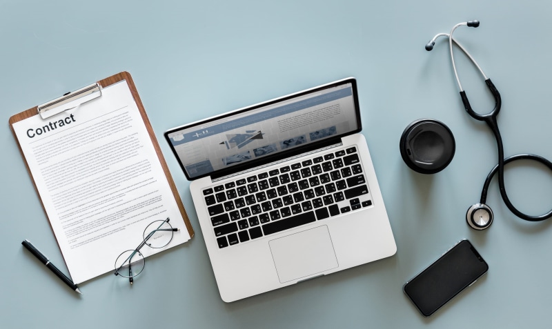 flat lay, stethoscope, device, clinical, eyeglasses, table, data, connection, pro, sick, macbook, wireless technology, paper, 1080P, glasses, communication