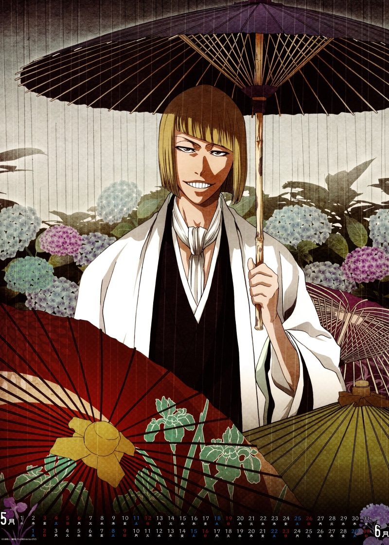 male, 4K, anime, series, hirako, bleach, calendar, shinji