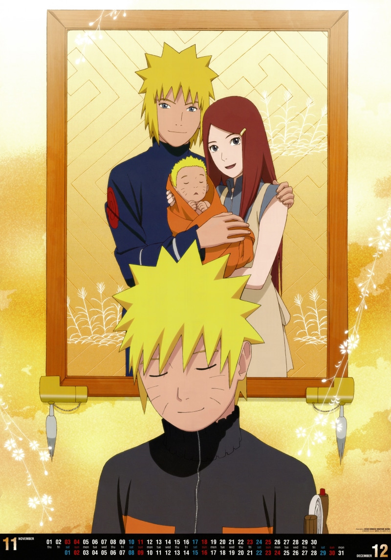 namikaze, calendar, shippuden, kushina, naruto, minato, uzumaki, 5K