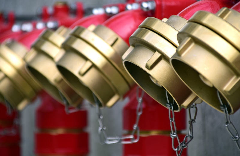 pipeline, industry, equipment, silver colored, guide, new tube, piping, 5K, indoors, pressure water line, selective focus, close-up, line, water supply fire department