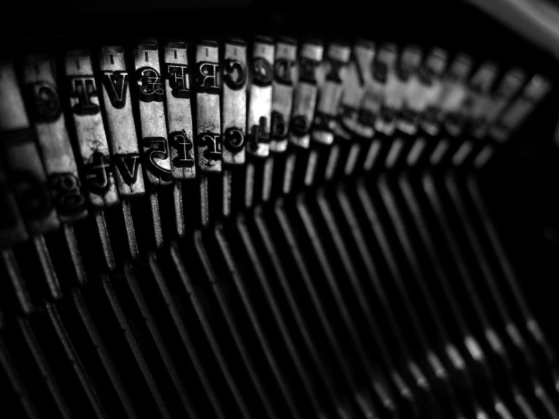 high angle view, typewriters, indoors, selective focus, alphabet, retro styled, technology, antique, connection, obsolete, correspondence, communication