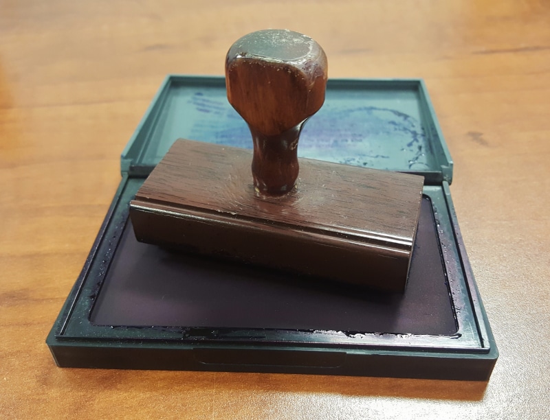 communication, brown, stamped, business, wood - material, office, food and drink, still life, digital tablet, notary, notarize, tray, high angle view, close-up