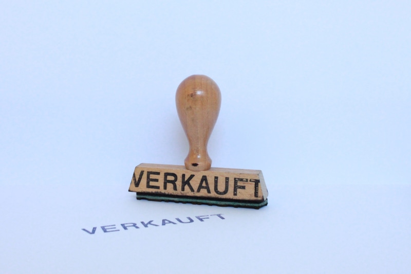business, rubber stamp, blue background, office, congratulating, single word, copy space, wood stamp, text, colored background, no people, indoors, sold