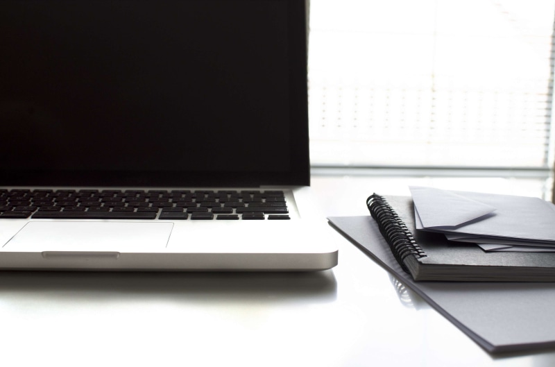 4K, wireless technology, business, gray, notebook, mac, white, key, computer equipment, paper, view, computer keyboard, glow, keyboard, macbook, project