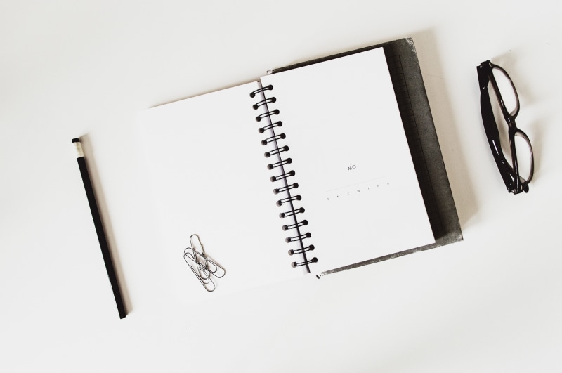 photography, paperclip, work, copy space, note pad, spiral notebook, desk accessories, todo, page, pen, desk, paper, no people, blank, directly above, agenda