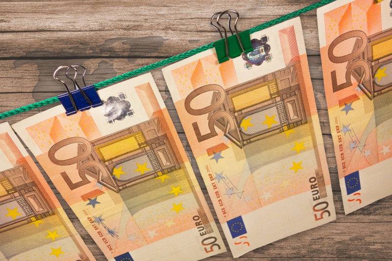 high angle view, wealth, indoors, finance and economy, savings, Bills, wood - material, business, Euro, value, leash, banknotes, Money, Bank Note, clip