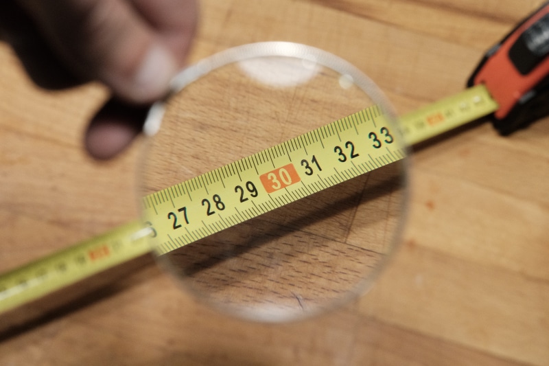 close-up, indoors, one person, magnifier, business, men, carpenter, zoom, measuring, glass, opening, repair, wood, tool, wood - material, selective focus