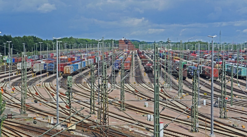 train, container trains, nature, train - vehicle, rail transportation, industry, business, signal box, signals, freight transport, outdoors, business finance and industry