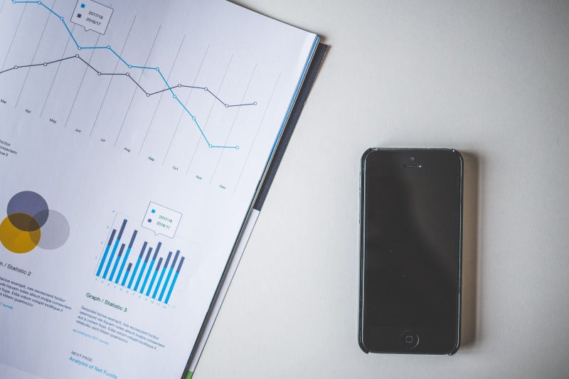 digital tablet, iphone, chart, charts, corporate business, work, graph, bar, desk, business finance and industry, wireless technology, mobile, communication