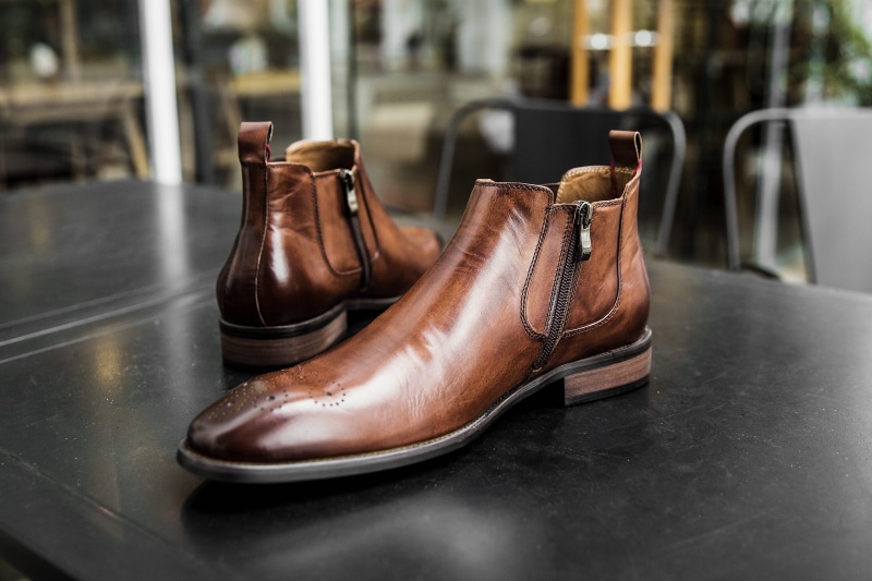 fashion, day, boot, metal, business, absence, leather, no people, still life, shoes men, brown, shine monstrap, indoors, 5K, compatibility, focus on foreground