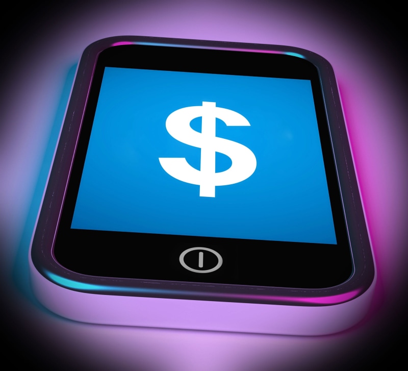 smartphone, communication, symbol, usd, illuminated, earnings, technology, global communications, connection, indoors, 1080P, web, close-up, online, pink color