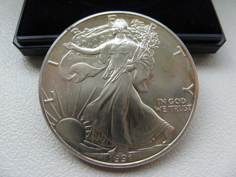 capital, usa, deposit, investments, creativity, metal, round, revenue, number, dollar, communication, close-up, high angle view, silver eagle, craft, business