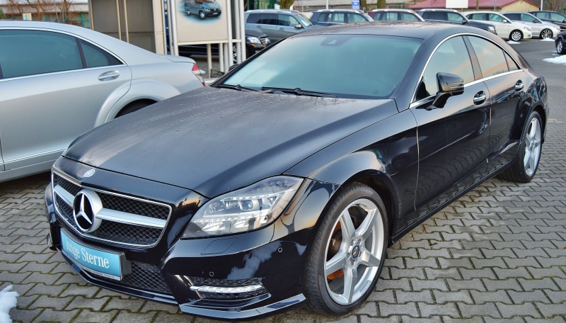 4K, black, mode of transportation, auto, sale, modern, headlight, mercedes, parking, metal, car, transportation, retail, stationary, no people, parking lot