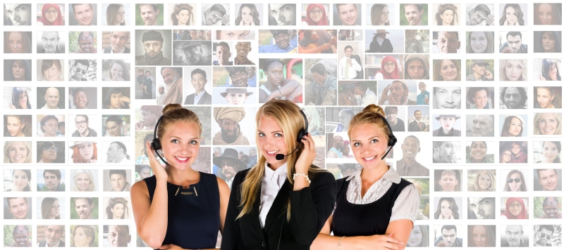 human, service, women, group of people, help, females, three, cooperation, mid adult women, smiling, talk, people, phone, happiness, booking, call center