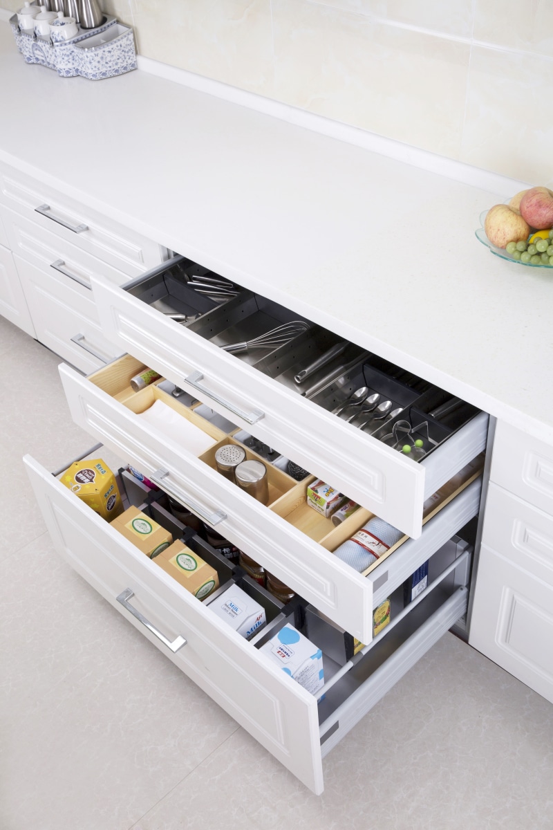 neat, high angle view, household equipment, nature, group, kitchen storage expert, group of objects, appliance, kitchen, 5K, modern, stove, drawer, domestic room