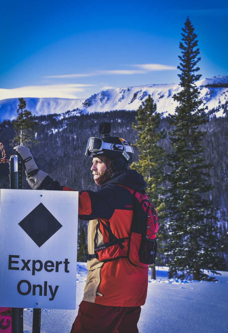 winter, weather, standing, wear, icy, high, frosty weather, frost, snowcapped mountain, daylight, expert, environment, ice, snow, skier, mountains, outdoors