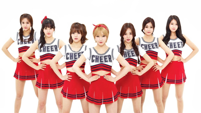 child, teenager, portrait, white background, Asian, studio shot, emotion, cheerleading, young adult, women, AOA, smiling, Choa, indoors, Yuna Seo, Jimin