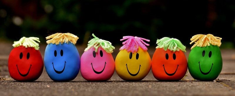 funny, smilies stress reduction, smiley, emotion, yellow, in a row, Stress, Balls, funny troop, panoramic, plush, blue, knead, assorted, art and craft