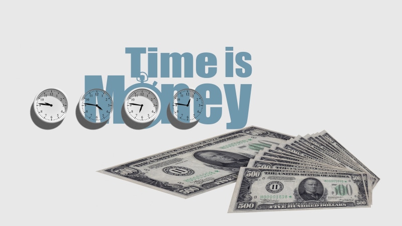 text, clock, economy, power, dollar, time, saying, studio shot, time management, optimization, currency, western script, management, slogan, success, white background