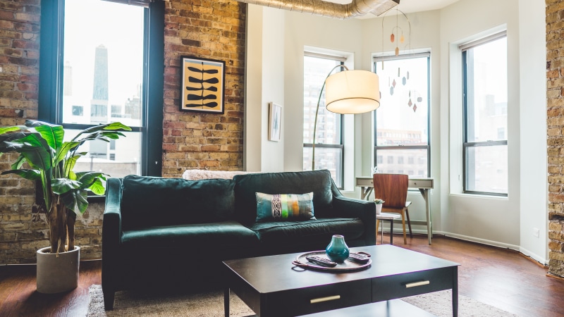5K, living room, table, coffee table, home showcase interior, lighting equipment, pillow, comfortable, armchair, design, window, chair, sofa, room, seat