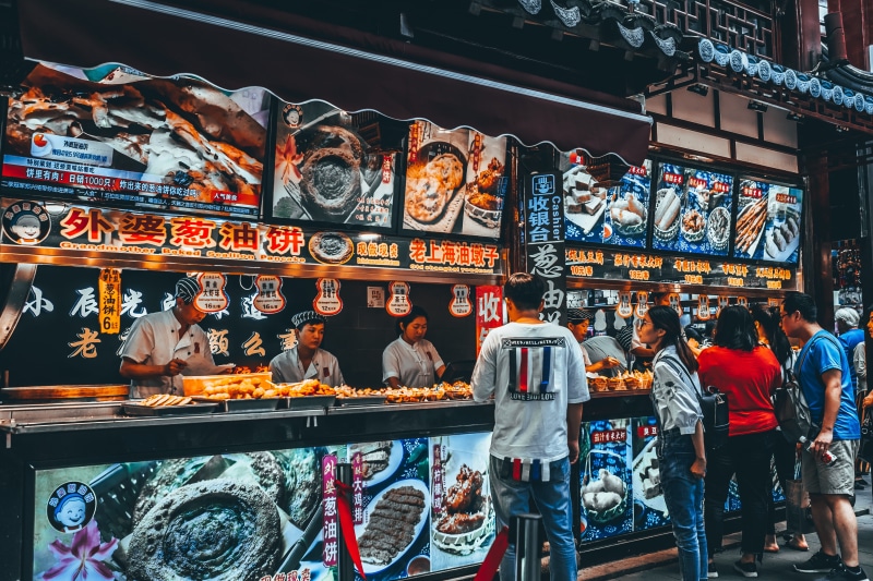 built structure, arrangement, city, trader, stall, market stall, small business, market, food, retail, real people, street food, chef, large group of objects