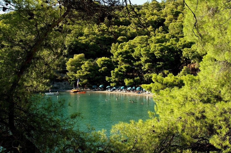 greece, mode of transportation, land, beach, sea, water, incidental people, nautical vessel, 2K, growth, tranquil scene, nature, tree, tranquility, river
