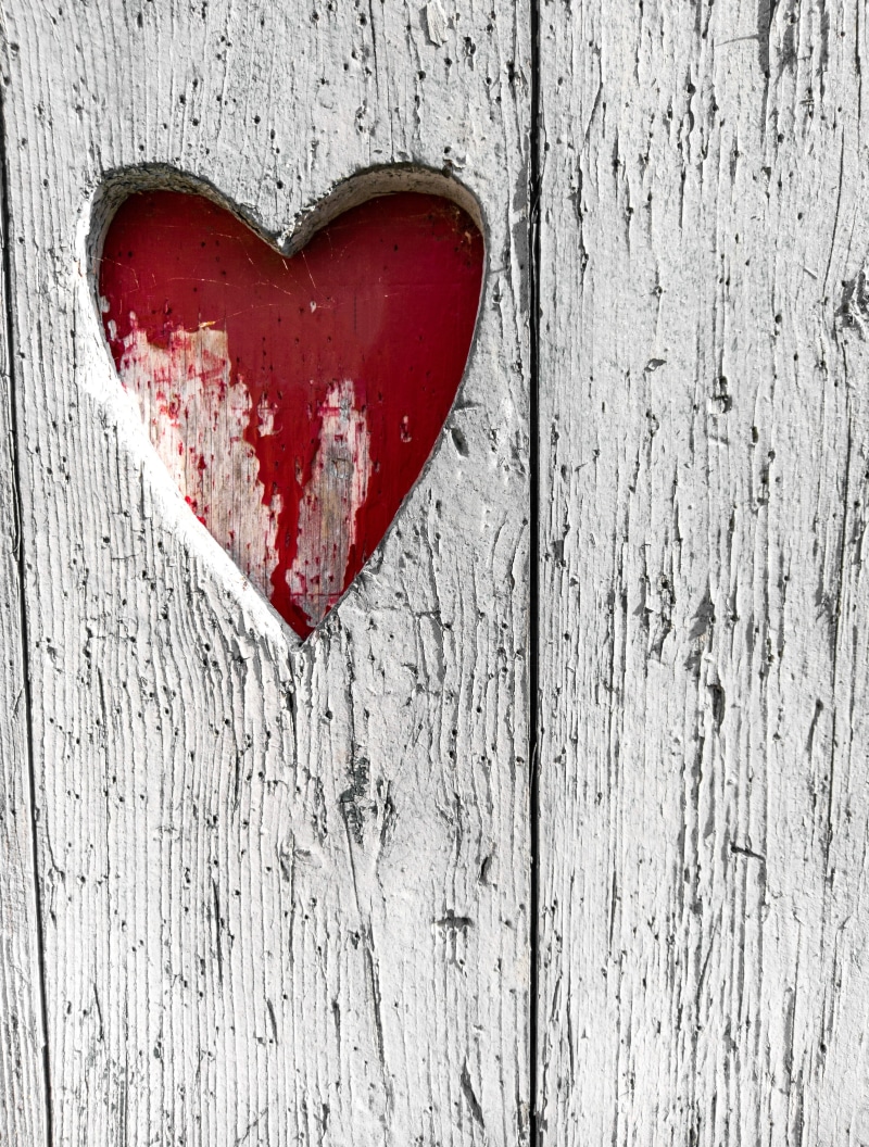 full frame, no people, wall - building feature, outdoors, design, valentines day - holiday, shape, red, weathered, heart shape, wood - material, asset