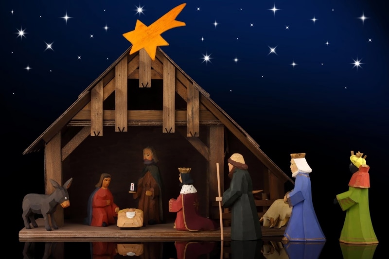 Donkey, Holiday, The Three Wise Men, Christmas, Mary (Mother of Jesus), Jesus, Nativity, Night, Star, 1080P