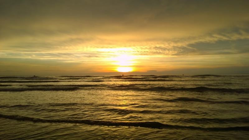 outdoors, romantic sky, dusk, Final, water, sun, scenics, 8K, hai bian, wave, sea, ma sha gou, summer, no people, horizon, land, sky, the evening sun