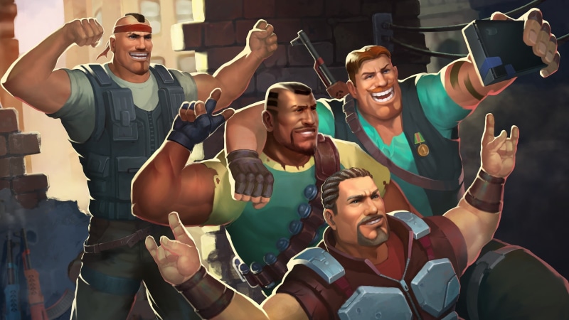 video games, enjoyment, men, young women, emotion, happiness, friendship, togetherness, lifestyles, smiling, communication, Guns of Boom, 2K, young adult