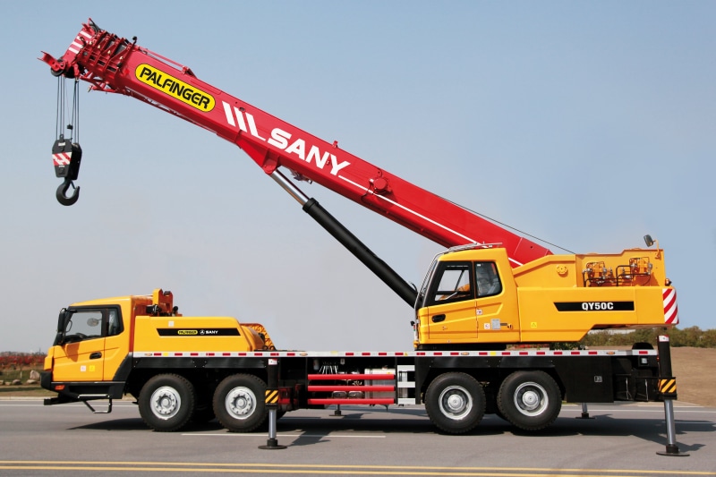 cranes, tractor, ariel, mobile, truck, boom, crane, 4K, construction, semi