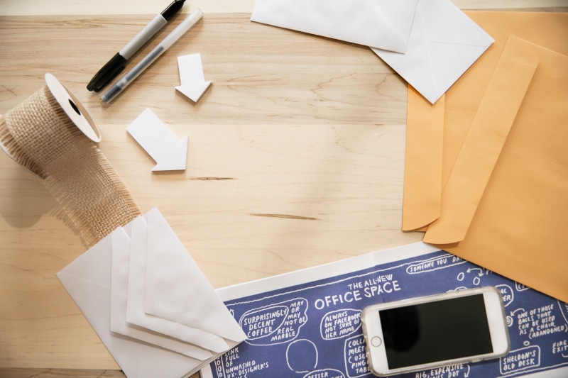 Office, 4K, table, still life, hardwood floor, communication, contact, finance, furniture, technology, envelope, wood - material, photo, copy space, Desk