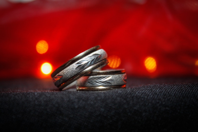 metal, event, selective focus, luxury, love, celebration, marry, grooms, Romance, Love, jewelry, precious gem, still life, two objects, diamond - gemstone