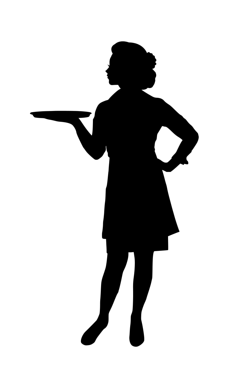 working, standing, waitress, woman, lifestyles, white background, waiter, employee, real people, service, women, men, music, serving, female, restaurant