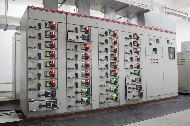 safety, switch cabinet, electricity, switch, meter, control panel, meter - instrument of measurement, Distribution, Room, in a row, factory, no people