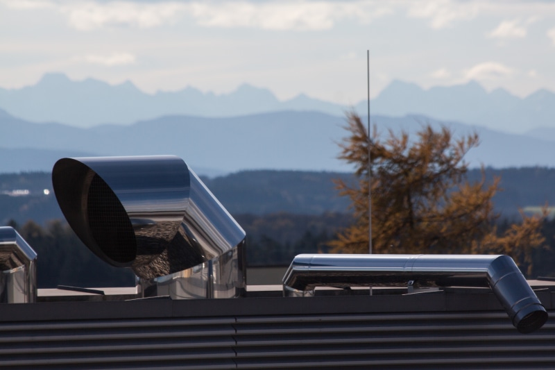 built structure, alternative energy, building, nature, building exterior, sky, environment, channels, mountain range, components, ventilation systems, mirroring