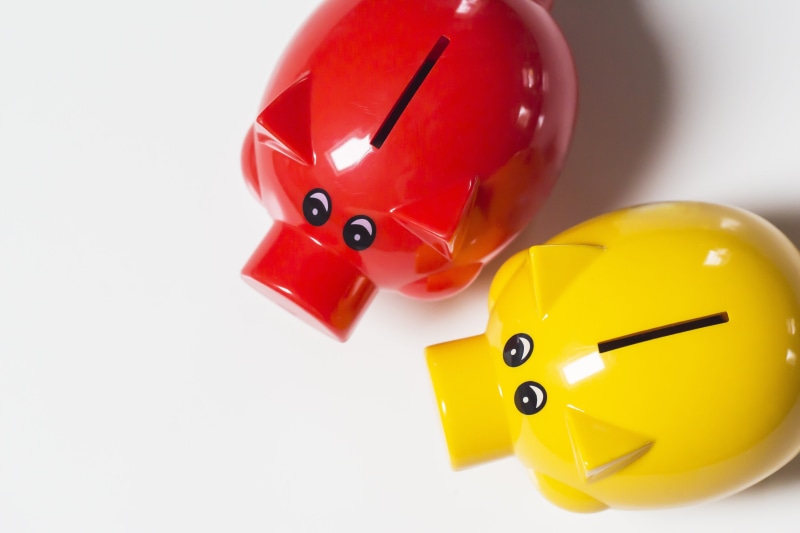 no people, cash injection, saved, cut out, white background, equity, checkout, indoors, savings, world savings day, capital, save, money, two objects, dice