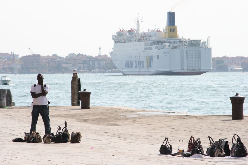 lifestyles, full length, transportation, nautical vessel, real people, building exterior, day, 4K, outdoors, port, sky, nature, rear view, built structure