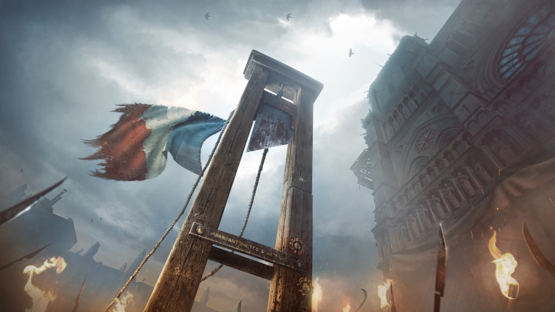 8K, France, Paris, murder, guillotine, Assassins Creed: Unity