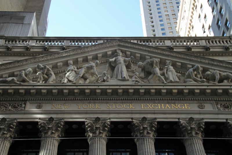 travel destinations, the past, history, no people, day, Stock Exchange, Wall Street, sculpture, low angle view, finance, building exterior, statue, built structure