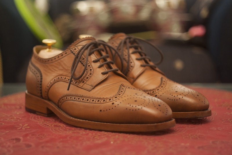 stylish, fashionable, loafers, fashion, business shoes, table, wedding, patina, still life, broguing, focus on foreground, dress shoes, executive, boss