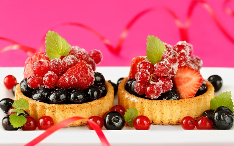 pie, Berries, Strawberry, Cake, Food, Small, 1080P, Dessert, Delicious, blue