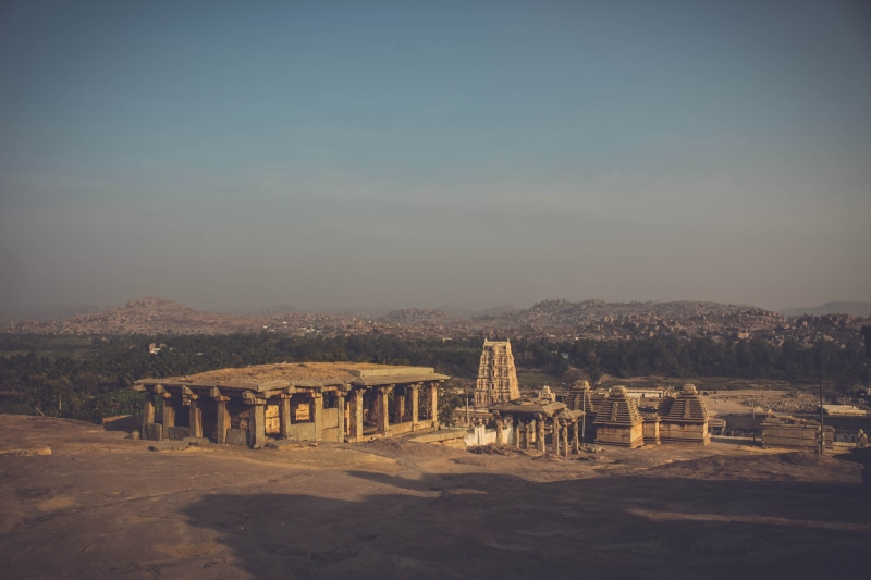 clear sky, outdoors, land, ancient civilization, scenics - nature, chair, no people, ancient, sky, india, copy space, architecture, building exterior, the past